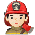 👨🏻‍🚒 man firefighter: light skin tone display on Samsung